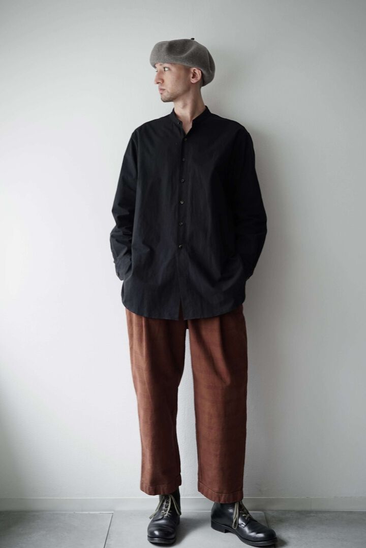 【CAPERTICA】CAP708PT08 Natural Dyed Check / Peg Top Easy Pants,BENGARA, medium image number 0