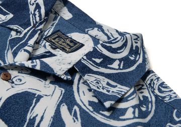 5722 Indigo Discharge Aloha Shirt,INDIGO, small image number 5