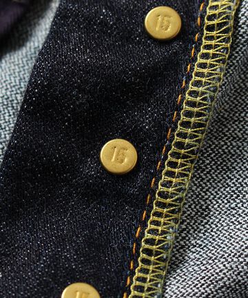 15THB09 15.7oz Deep Blue Broken Selvedge Denim Classic Straight Jeans-One Washed-29,, small image number 8
