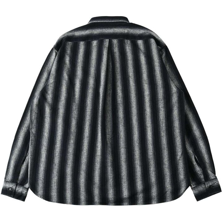 BR-25325 SHAGGY STRIPE SHIRTS,BLACK, medium image number 2