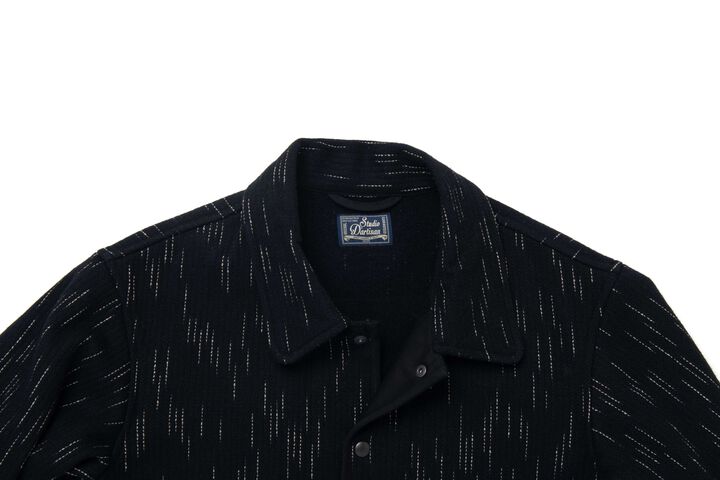 4616 Kasuri Dyed Beach Cloth Jacket,BLACK, medium image number 2