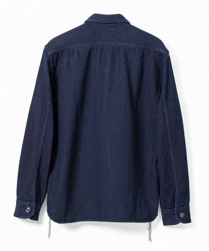 MLS1070M23 Heavy ID dobby work shirts-INDIGO-38,INDIGO, medium image number 1