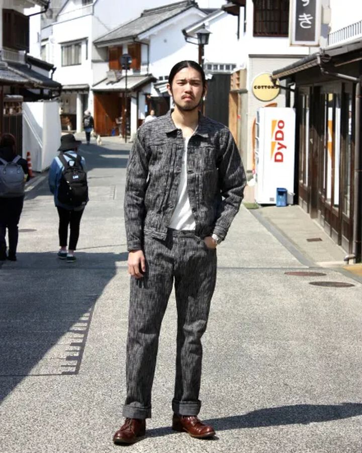 GZ-15SLSTSK-BKGY 15oz Kase Dyed Slim Straight Jeans Black Gray,  GZ-15SLSTSK-BKGY 15oz Kase Dyed Slim Straight Jeans Black Gray,, medium