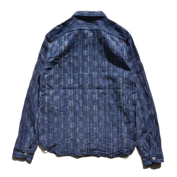 SSS21IK PURE INDIGO ICHIMATSU WORK SHIRT-INDIGO KOUSHI-XS,INDIGO KOUSHI, medium image number 1