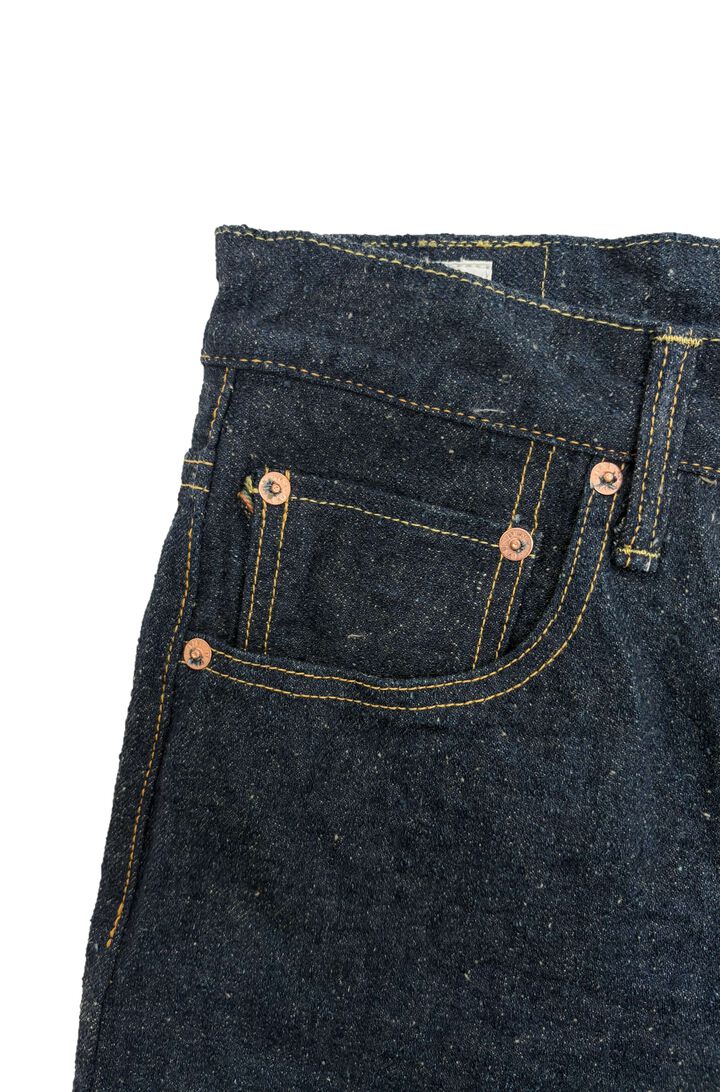 ONI200CCD-GOLV 15oz Crushed Concrete Denim Weft: Grayish Olive Kabuki Selvedge Wide Straight,, medium image number 2