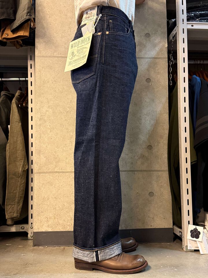 M1012RC (001) 16OZ GR LABEL WILD DUCK JEANS (WIDE STRAIGHT),, medium image number 1