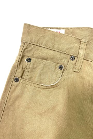 ONI266SVC-KHB Selvedge Chino Khaki Beige Relax Straight,, small image number 4