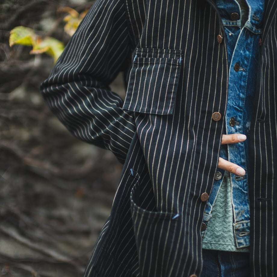 TCB 10oz Shop Coat Tabby's Coat Black Wabash