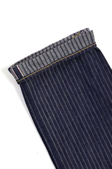 ONI022-HJS Drop-Needle Stitching Jacquard Striped Denim Relax Straght-One Wash-38,, small image number 6