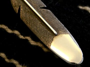 13AH-113 Large Feather Necklace -tarnish-,, small image number 2