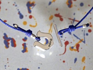 17AJK-705BL Horseshoe Cord Bracelet (BLUE),, small image number 3