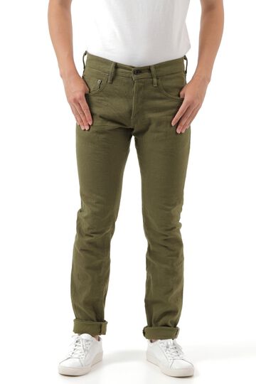 ONI-612-OLOL 12oz Olive warp and weft,  Selvedge Denim Relax Tapered-One Washed-29,, small image number 0