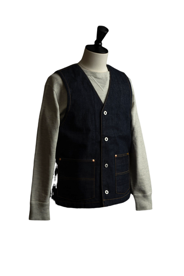 XX602BE (SP5) 15.8oz "XXXX-EXTRA" NATURAL INDIGO 5 CONTINENTS ORGANIC COTTON DENIM VEST,, small image number 5