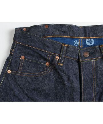 G014-MZ 14.7oz Copper Label Deep Colored Selvedge denim Slim Tapered Zipper fly-One Wash-28,, small image number 8