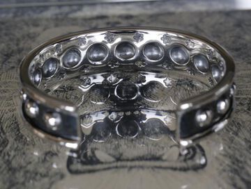 16AC-341 Hybrid Circle Silver Bangle,, small image number 3