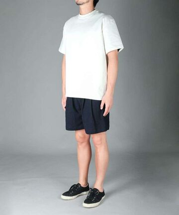 JBSP1004 11oz Indigo Sashiko Jaquard Tuck Shorts,INDIGO, small image number 4