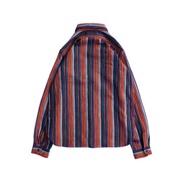 SIN23-02 Rope Indigo Heavy Nel Work Shirt,INDIGO/ORANGE, small image number 1