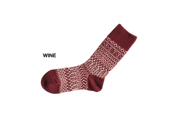 NK0101 WOOL JACQUARD SOCKS OATMEAL,OATMEAL, small image number 4