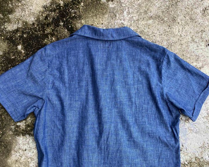 GZ-ITLS-0407 Italian Collar S/S Shirts D.ID-LIGHT INDIGO-4L,LIGHT INDIGO, medium image number 15
