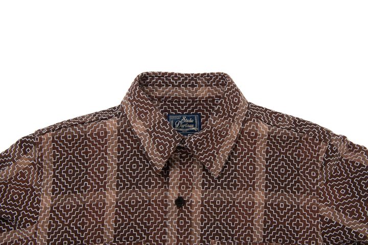 5726 Kakishibu Noragi Sashiko Shirts,KAKISHIBU, medium image number 2