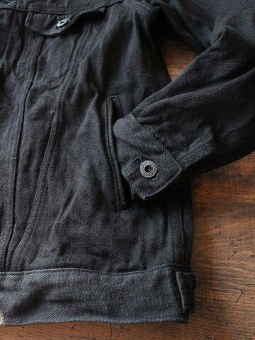 ONI02207PKIRAKUIIBK 12oz Kiraku-II Black 3rd Type Jacket with hand-warmer pockets-One Wash-36,, small image number 17