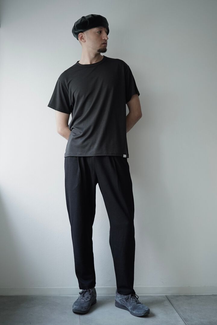 【CAPERTICA】CAP707PT23 Super140s Washable Wool MW_Jersey / Seamless Easy Pants,EBONY, medium image number 7