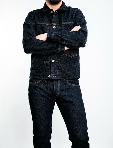 Oni 01507DIZR 20oz Dark Indigo Secret Denim 1st Type Jacket-One Wash-38,, small image number 1