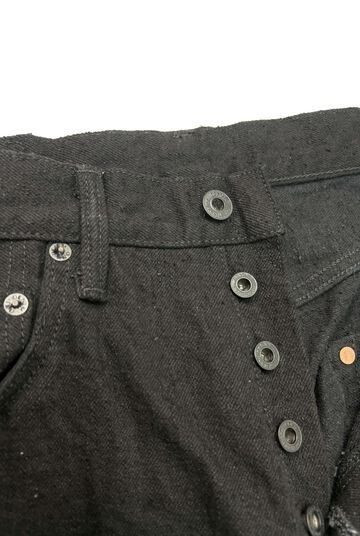 ONI902CCD-BKBK 15oz Crushed Concrete Denim Black x Black Kabuki Selvedge  Highrise Relax Tapered,, small image number 5