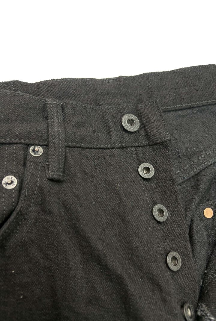ONI902CCD-BKBK 15oz Crushed Concrete Denim Black x Black Kabuki Selvedge  Highrise Relax Tapered,, medium image number 5