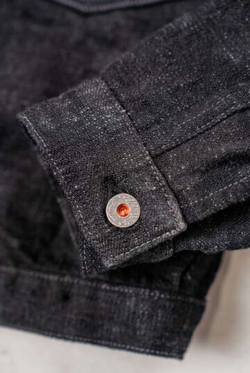 GZ-SKGJ1ST-BK Kase Dyed JEAN JACKET 1ST Black,, small image number 4