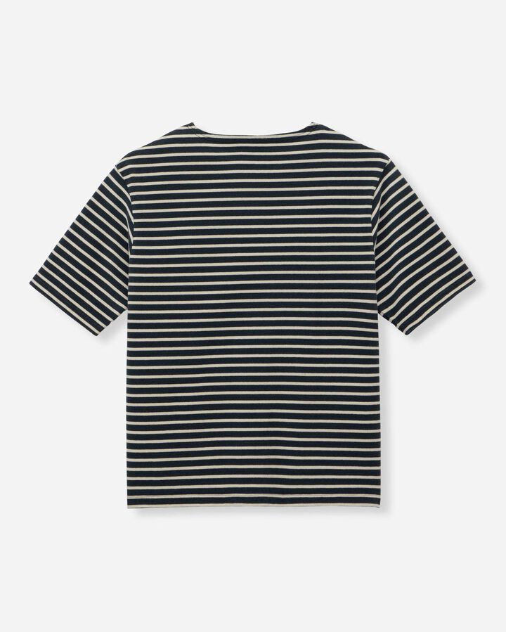 MMTS6005 BASQUE BORDER SHORT SLEEVE T-SHIRT,NAVY, medium image number 5