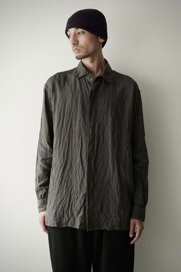 【CAPERTICA】CAP710SH12 Sunny Dry Linen / F/F Shirts,OFF BLACK, small image number 4