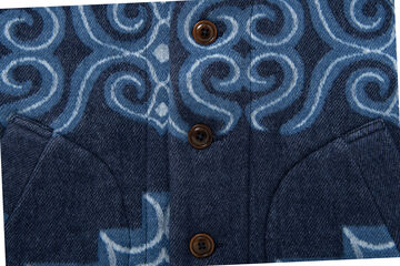 SP-105 45th Ainu Blanket Vest,NAVY, small image number 3