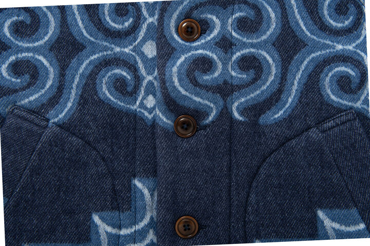 SP-105 45th Ainu Blanket Vest,NAVY, medium image number 3