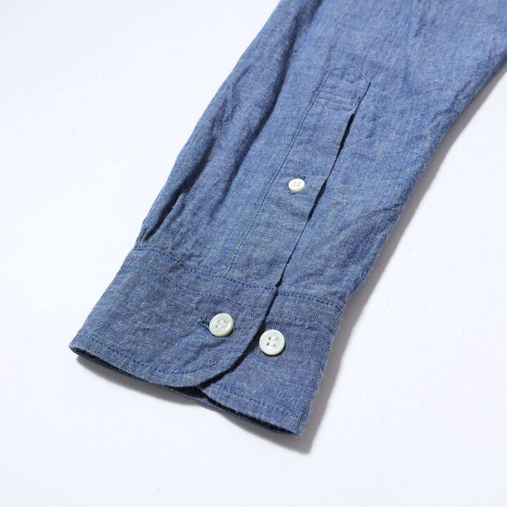 F3501 CHAMBRAY B.D SHIRT,BLUE, medium image number 6