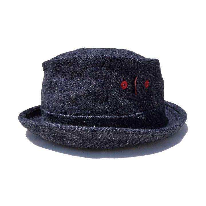 SJ401HT-15oz Denim Porkpie Hat,, medium image number 1