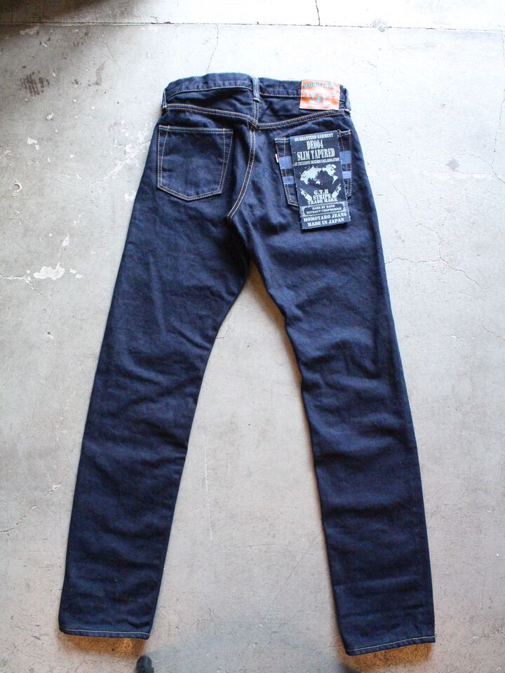 DE004 denimio collab. original cobalt blue selvedge 14oz  slim tapered,, medium image number 4