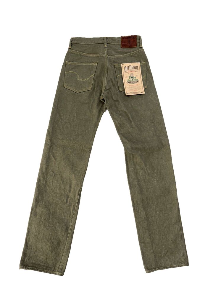ONI266-OLD18 18oz Olive Denim Relax Straight,, medium image number 6