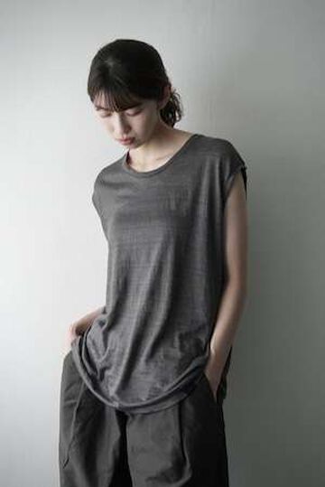 CAP709CS16 Feather Linen Jersey / Loosey Tank_Top-Ⅱ (SMOKE GRAY),GRAY, small image number 13