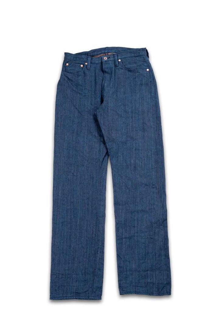 GZ-NPST-AIKA 13oz Natural Dyed Nep Straight Jeans Indigo x Kakishibu,, medium