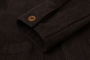 4632 17oz Amami Mud Dyed Sashiko Jacket,DARK BROWN, small image number 5
