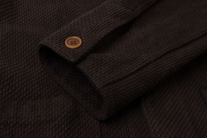 4632 17oz Amami Mud Dyed Sashiko Jacket,DARK BROWN, medium image number 5
