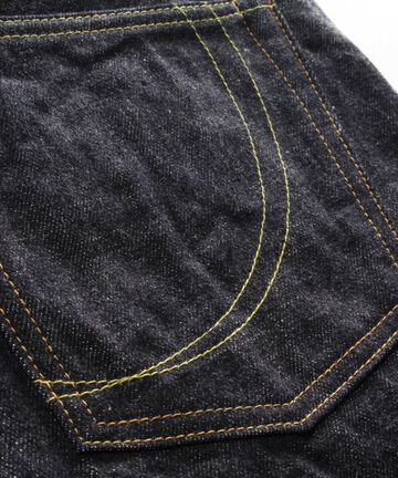 G014-MB ' Copper Label ' 14.7oz selvedge slim tapered-One Washed-42,, small image number 4