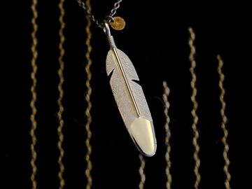 13AH-111 Large Feather Necklace,, small image number 0