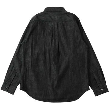BR-25338 8oz DENIM WIDE SPREAD Collar BD L/S Shirt,BLACK, small image number 1