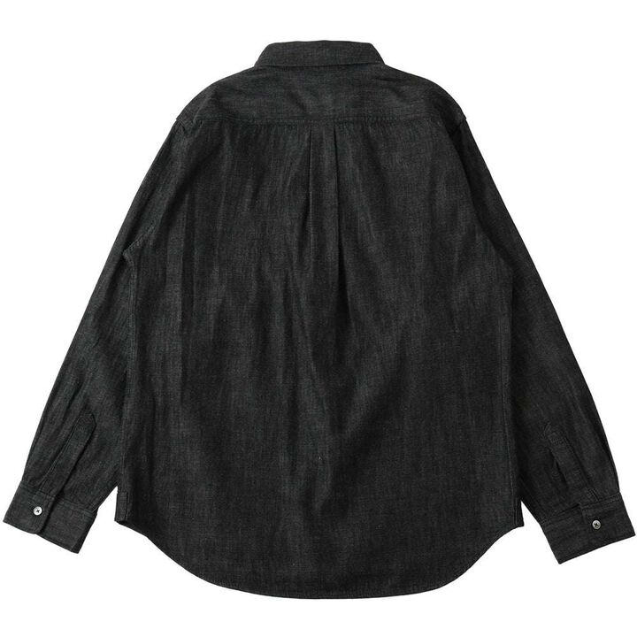 BR-25338 8oz DENIM WIDE SPREAD Collar BD L/S Shirt,BLACK, medium image number 1