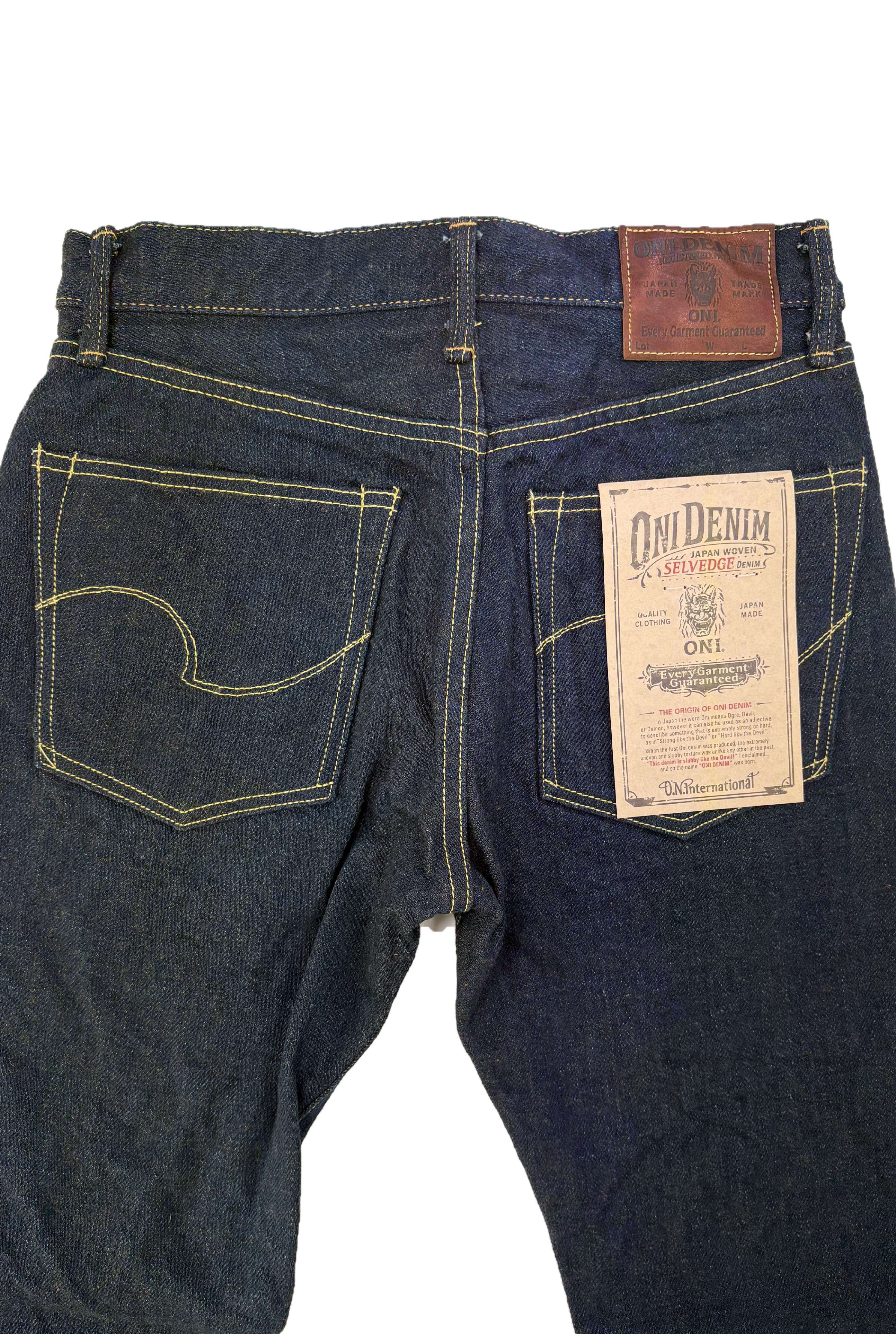 DENIMIO | ONI288ZR-OLV 20oz Secret Denim weft Olive Regular Straight