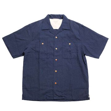 BP25502 Open Collar Cotton Linen Short Sleeve Shirt (Off White),OFF WHITE, small image number 5