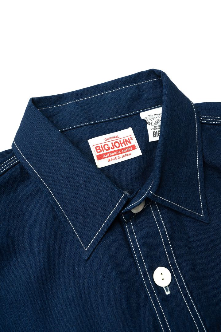 MS003R SELVEDGE CHAMBRAY SHIRT,INDIGO, medium image number 12