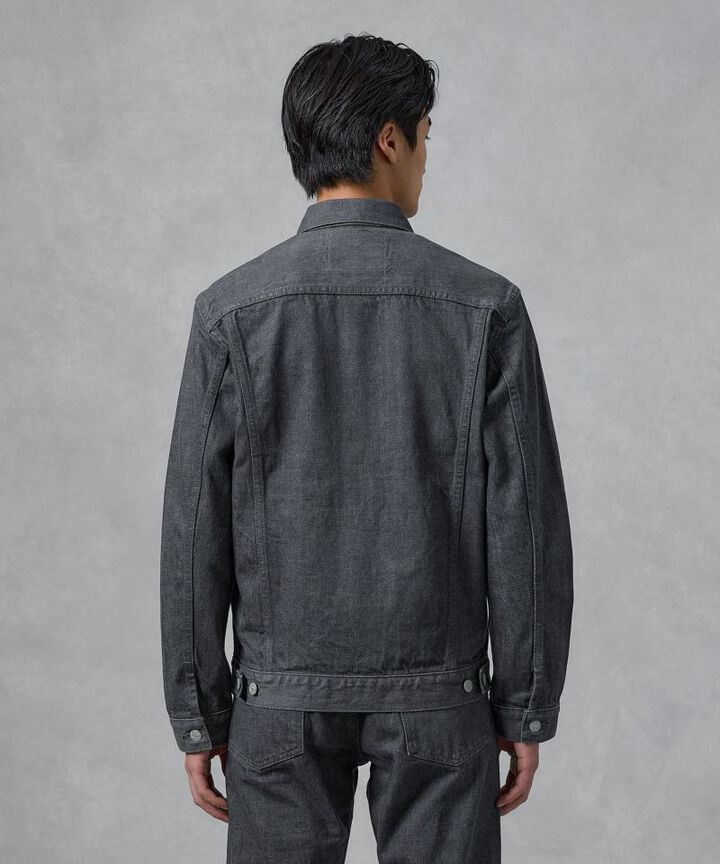 MXOT1101 14oz SELVEDGE GRAY DENIM V-SEAM JACKET -M,GRAY, medium image number 4